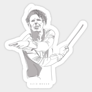 Ezio Bosso line art Sticker